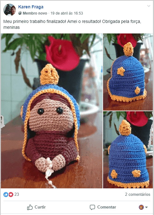 Amigurumis de Nossa Senhora Aparecida